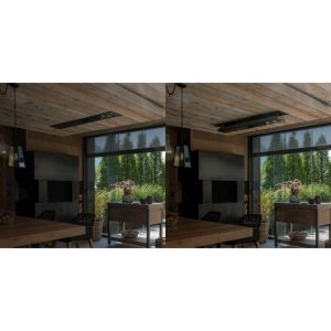 Heatscope Vision inkl. Lift – 2200W – Infrarød Carbonrør – Fjernbetjening – Indbygning