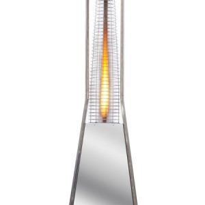 Terrassevarmer Kali med flamme og fjernbetjening – Rustfri – 10,2 kW